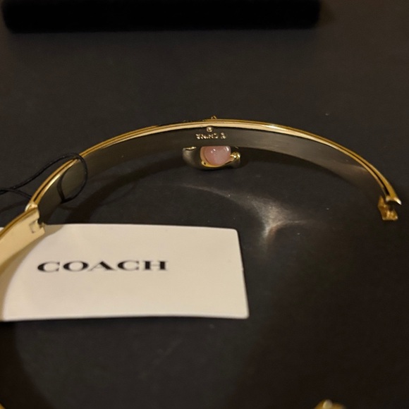 Coach Gold Bracelet with Pink Accent - Picture 3 of 7